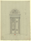Hôtels Tassin de Villiers et Tassin de Moncourt, à Orléans. Elévation d'une porte intérieure / Pierre-Adrien Pâris , [S.l.] : [P.-A. Pâris], [1791]