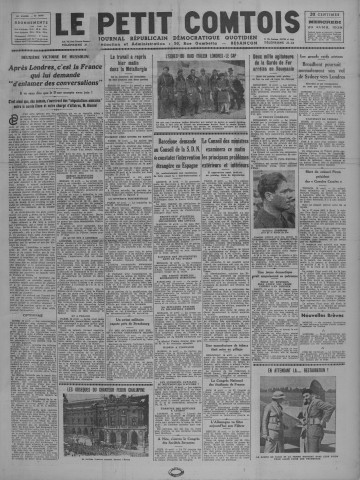20/04/1938 - Le petit comtois [Texte imprimé] : journal républicain démocratique quotidien