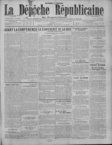 12/08/1929 - La Dépêche républicaine de Franche-Comté [Texte imprimé]