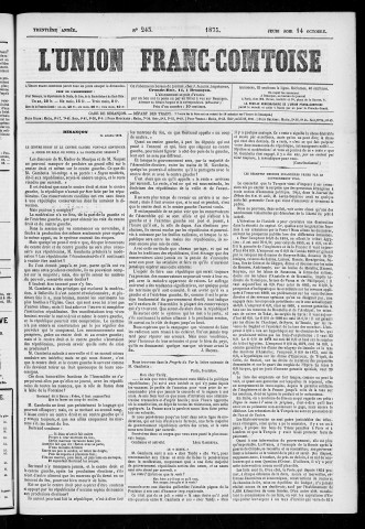 14/10/1875 - L'Union franc-comtoise [Texte imprimé]