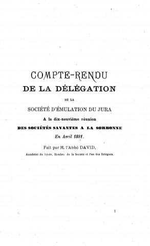 01/01/1880 - Mémoires de la Société d'émulation du Jura [Texte imprimé]