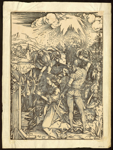 Le martyre de Sainte Catherine [estampe] / AD [Monogramme] , [S.l.] : [s.n.], [1497-1498]