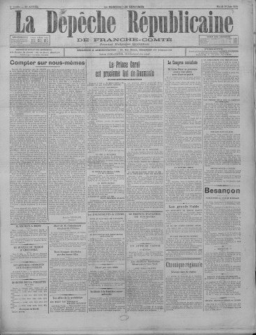 10/06/1930 - La Dépêche républicaine de Franche-Comté [Texte imprimé]