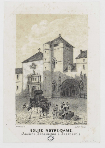 Eglise Notre-Dame (anciens Bénédictins à Besançon) [image fixe] / Berland, F.  ; impe. A. Girod.  : Impr. Girod, 1800-1899