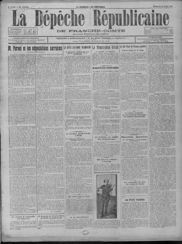 20/07/1930 - La Dépêche républicaine de Franche-Comté [Texte imprimé]
