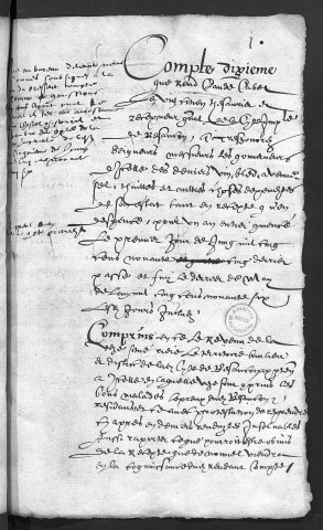 Comptes de la Ville de Besançon, recettes et dépenses, Compte de Claude Cabet (1er juin 1595 - 31 mai 1596)