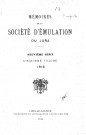 01/01/1916 - Mémoires de la Société d'émulation du Jura [Texte imprimé]