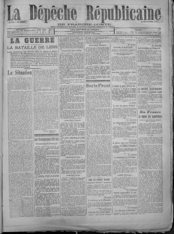 16/04/1917 - La Dépêche républicaine de Franche-Comté [Texte imprimé]