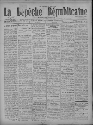 24/08/1920 - La Dépêche républicaine de Franche-Comté [Texte imprimé]