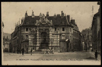 Besançon - Besançon - Fontaine de la Place d'Etat-Major - Rue de Pontarlier - Rue des Martelots. [image fixe] , 1904/1930