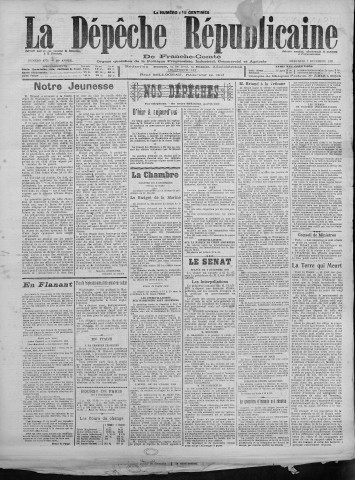 07/12/1921 - La Dépêche républicaine de Franche-Comté [Texte imprimé]