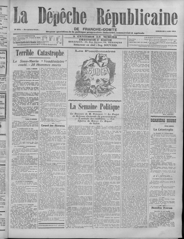 09/06/1912 - La Dépêche républicaine de Franche-Comté [Texte imprimé]