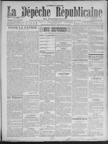 28/01/1924 - La Dépêche républicaine de Franche-Comté [Texte imprimé]