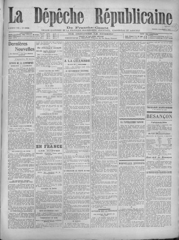 06/09/1919 - La Dépêche républicaine de Franche-Comté [Texte imprimé]