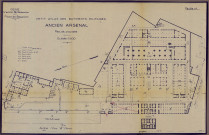 Ancien bâtiment de l'Arsenal (place Saint Jacques) - aménagements pour la faculté de médecine et de pharmacie, tranches 2 et 3 : délibérations du conseil municipal (participation de la ville) ; relations avec le rectorat : correspondance ; plans, dossier de consultation des entreprises, dossier de marché.
