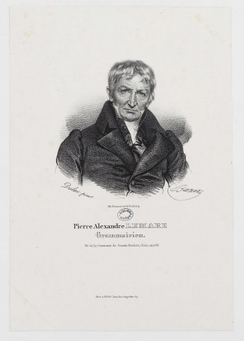 Pierre Alexandre Lemare Grammairien [image fixe] / Lith. Delaunois, rue du Bouloy, 19  ; Dulac pinxt , Paris : A. Boblet, Quai des Augustins 29, 1815/1825