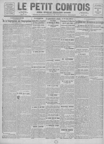 06/02/1929 - Le petit comtois [Texte imprimé] : journal républicain démocratique quotidien