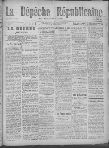 28/03/1918 - La Dépêche républicaine de Franche-Comté [Texte imprimé]