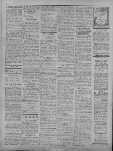07/04/1920 - La Dépêche républicaine de Franche-Comté [Texte imprimé]