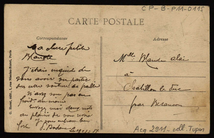 Amitiés de Besançon [image fixe] , Paris : G. Harel, édit., 1, rue Nicolas-Roret, 1904/1917