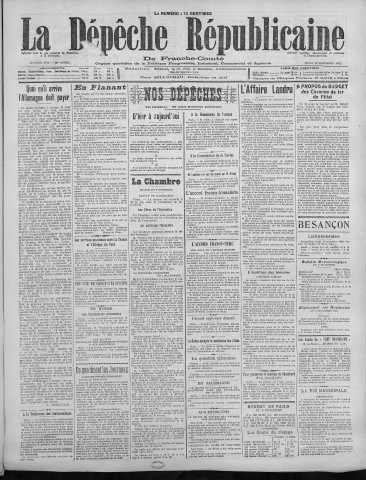 10/11/1921 - La Dépêche républicaine de Franche-Comté [Texte imprimé]