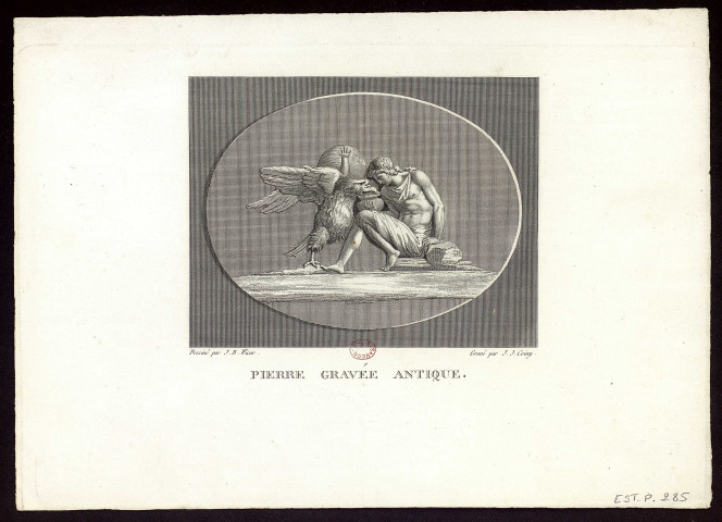 Pierre gravée antique [image fixe] / Dessiné par J. B. Wicar  ; Gravé par J. J. Coiny , [Paris, 1789-1807]