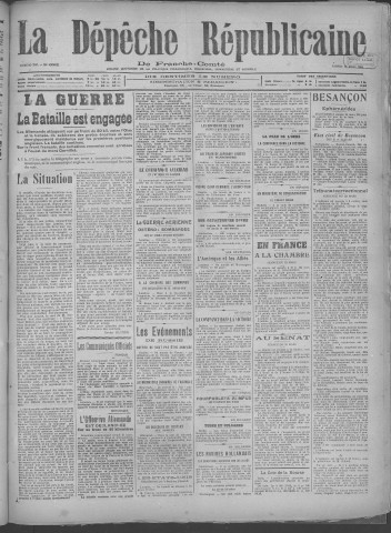 23/03/1918 - La Dépêche républicaine de Franche-Comté [Texte imprimé]