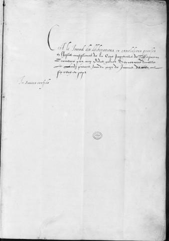 Registre des délibérations municipales 1er janvier 1607 - 17 avril 1610