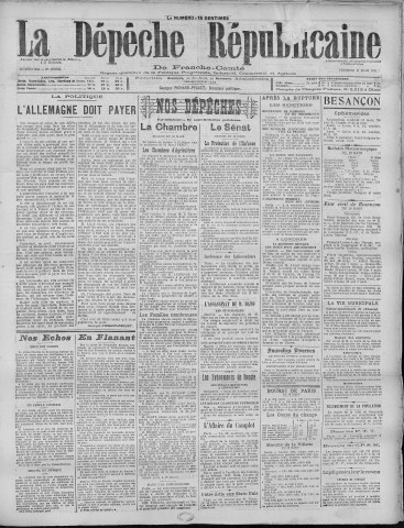 11/03/1921 - La Dépêche républicaine de Franche-Comté [Texte imprimé]