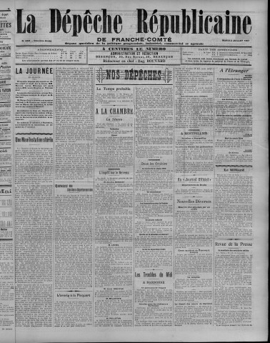 02/07/1907 - La Dépêche républicaine de Franche-Comté [Texte imprimé]