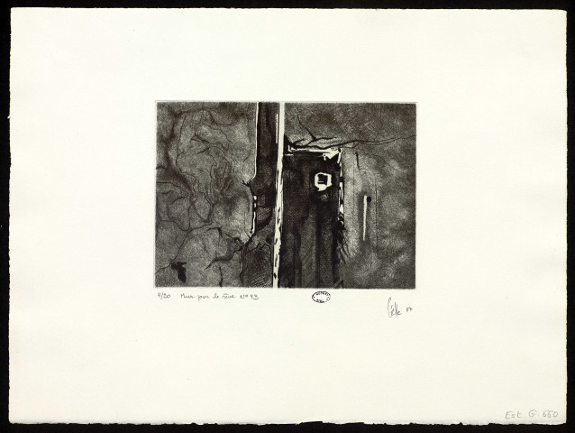 Mur pour le rêve n° 23 [estampe] / Céelle , [S.l. : Paris] : [Atelier Georges Leblanc], 1987