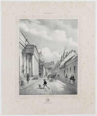 Théâtre [image fixe] : Besançon / Ravignat del. et lith.  ; Lith de Valluet Jne Edit. : Imprimerie Valluet jeune, 1800/1899