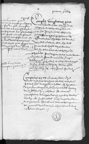 Comptes de la Ville de Besançon, recettes et dépenses, Compte de Claude Cabet (1er juin 1605 - 31 mai 1606)