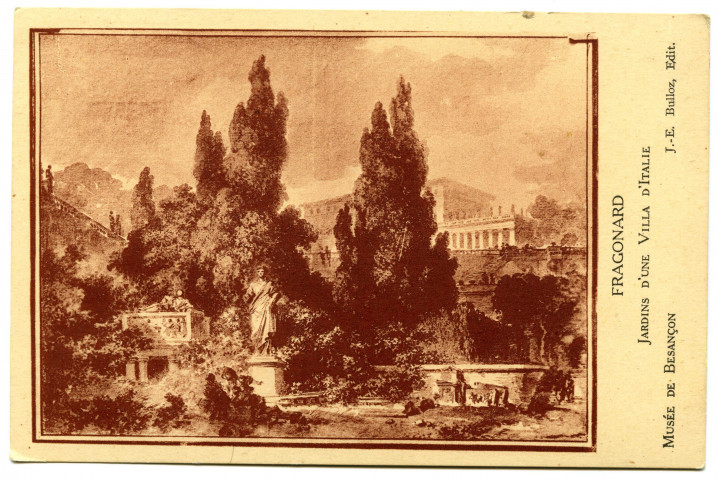 Besançon - Besançon - Fragonard - Jardins d'une Villa d'Italie [image fixe] J.-E. Bulloz, 1904/1930