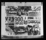 39MDT366 - Conflit Lip, montage photographique : négatif (noir et blanc).