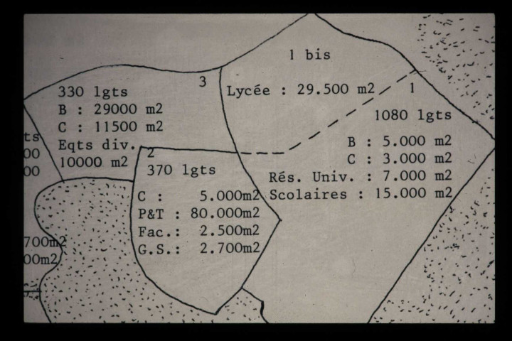 Plan d'aménagement du quartier de Planoise.