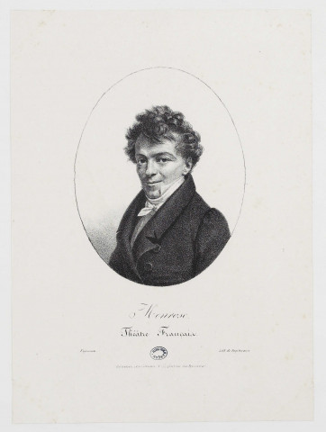 Monrose, Théâtre Français / Lith. de Engelmann  ; Vigneron , Paris : Collection du Corsaire, N° 60 (Journal des Spectacles), (1815-1830)