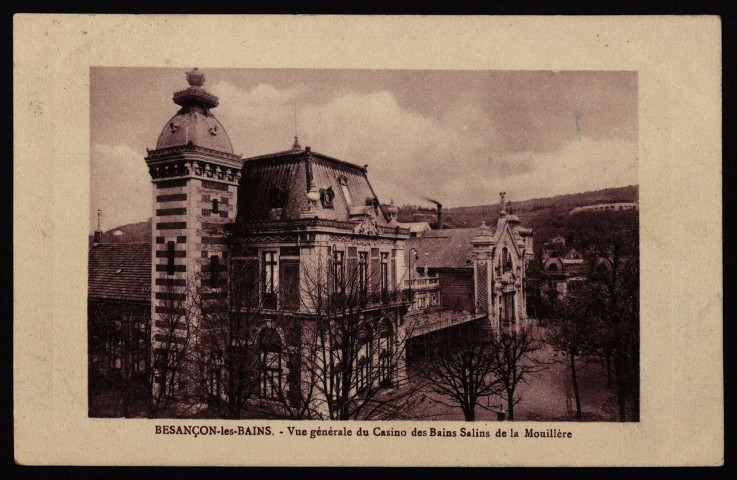 Besançon-les-Bains. - Vue générale du Casino des Bains Salins de la Mouillère [image fixe] , Besançon, 1904/1911