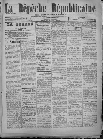 22/05/1917 - La Dépêche républicaine de Franche-Comté [Texte imprimé]