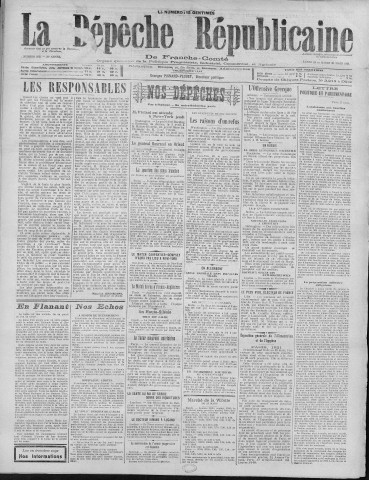 29/03/1921 - La Dépêche républicaine de Franche-Comté [Texte imprimé]