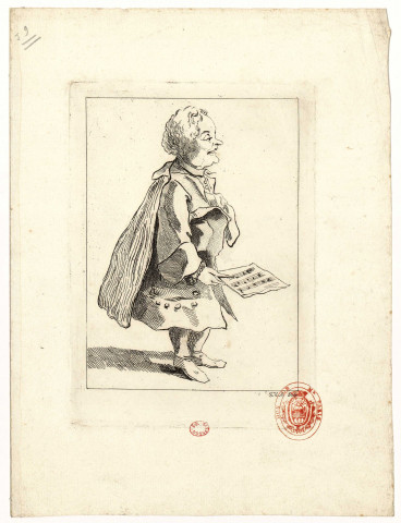 Caricature d'un chanteur ou d'un chantre [image fixe] / S. d' A. sculp , 1730/1814