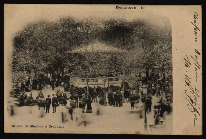 Besançon - La Musique à Granvelle. [image fixe] , 1897/1900