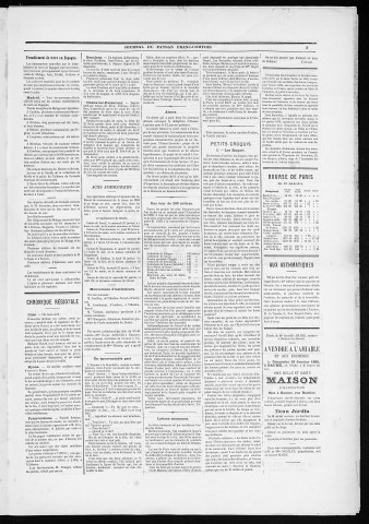 04/01/1885 - Le Paysan franc-comtois : 1884-1887