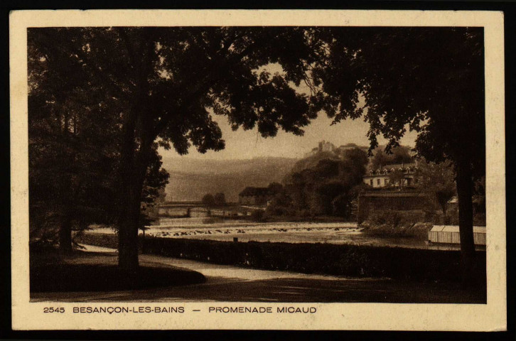 Besançon-les-Bains - Promenade Micaud [image fixe] , Mulhouse : Imp. Edit BRAUN & Cie, 1904/1930