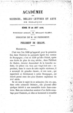 01/01/1873 - Séances publiques [Texte imprimé] /