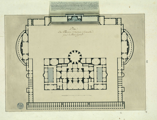 Plan des thermes d'Antonin Caracalla près de la Porte Capène / Pierre-Adrien Pâris , [S.l.] : [P.-A. Pâris], [1700-1800]
