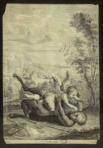 L'Amour luttant avec Pan [image fixe] / [ ]arats. I. Troyen , 1610/?