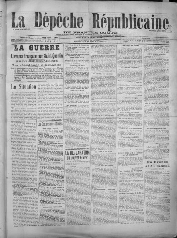 22/03/1917 - La Dépêche républicaine de Franche-Comté [Texte imprimé]