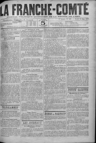 15/05/1890 - La Franche-Comté : journal politique de la région de l'Est