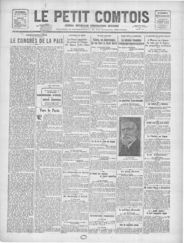 15/09/1925 - Le petit comtois [Texte imprimé] : journal républicain démocratique quotidien